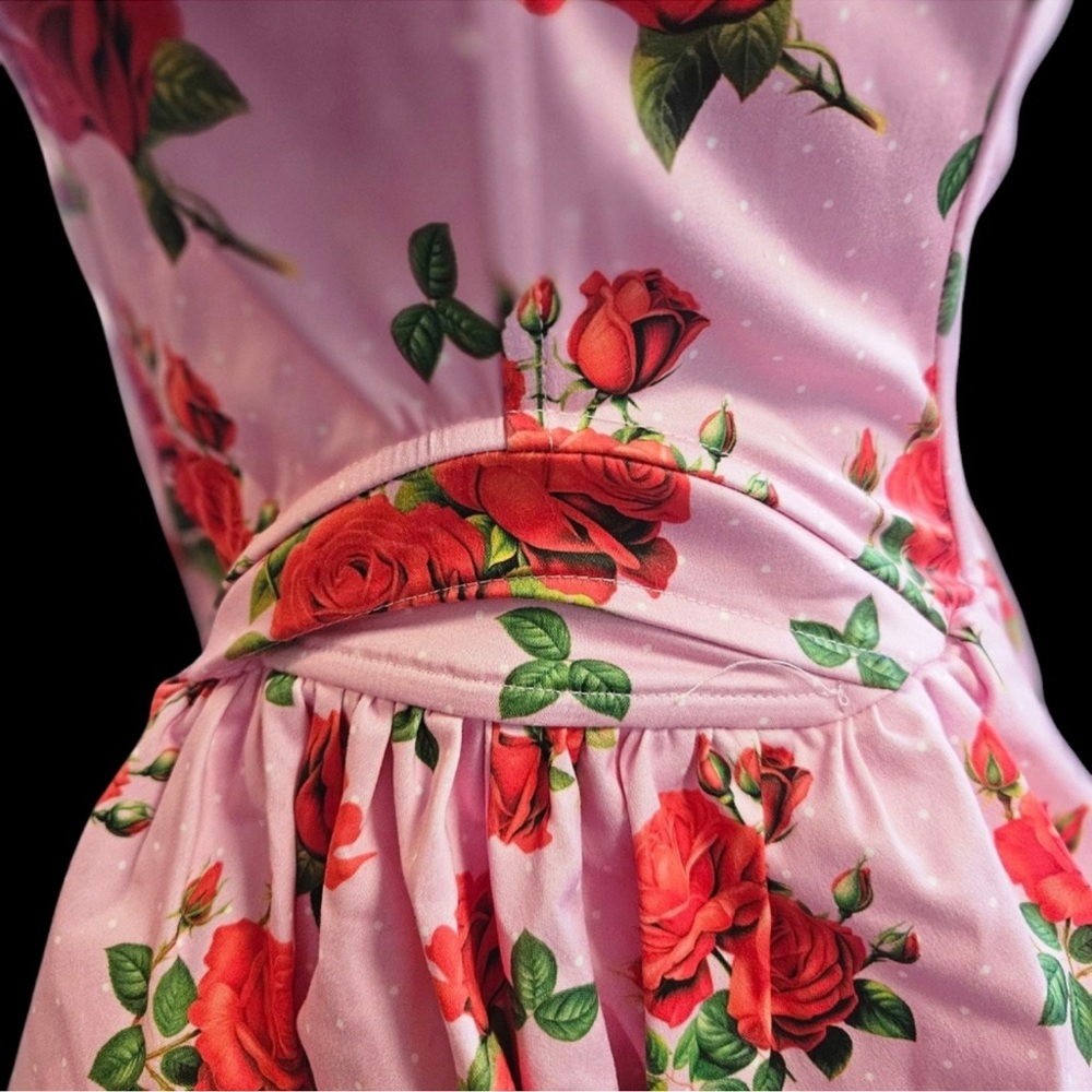 Sugar Thrillz Dolls Kill Holding Court Pink Rose Dress NWT XS - Picture 10 of 12